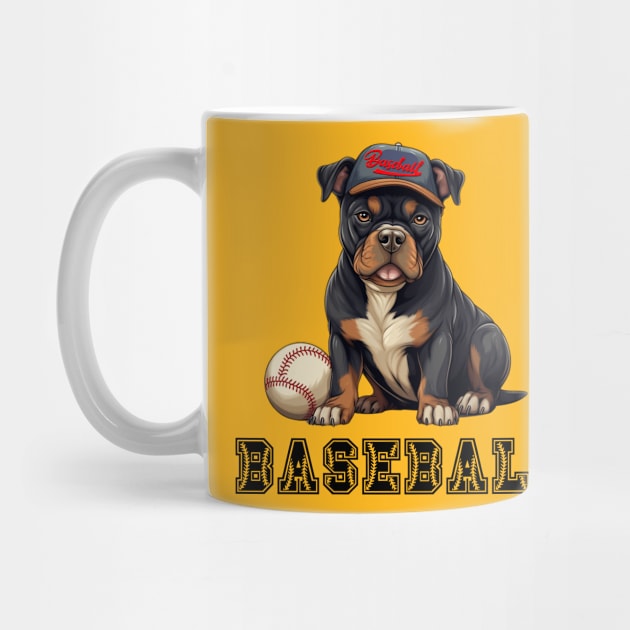 american bully with baseball by hnueng111